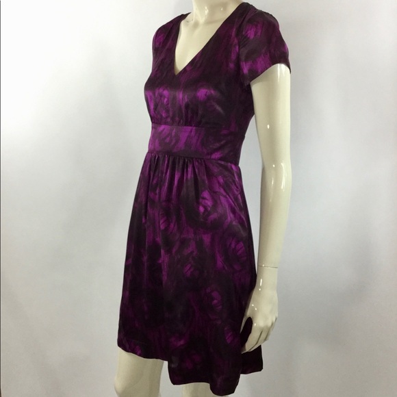 Banana Republic Silk A-line Floral Print Dress - Picture 3 of 6